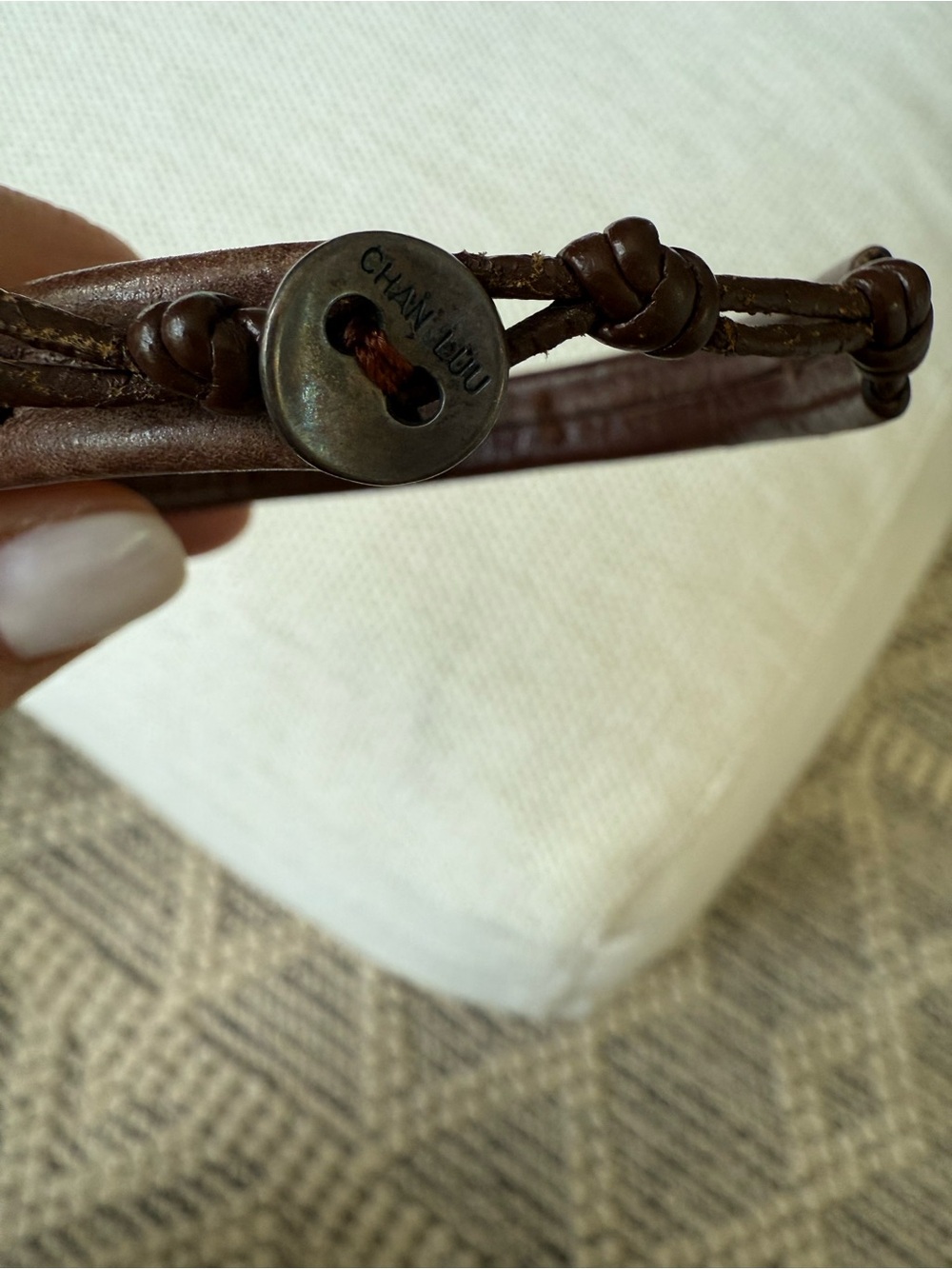 Chan Luu Brown Leather Beaded Wrap Bracelet - Picture 2 of 5